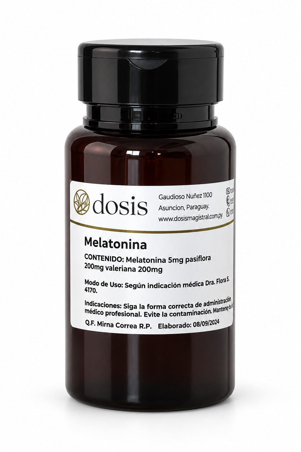 Melatonina + Pasiflora + Valeriana - Dosis