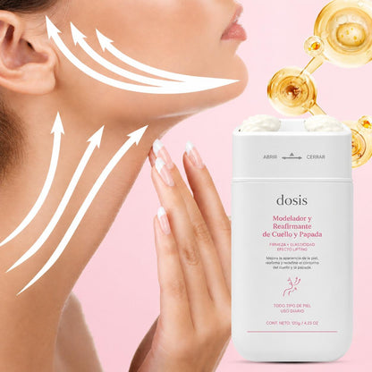 Crema Reafirmante Cuello y Papada Dosis Magistral con Masajeador 360°