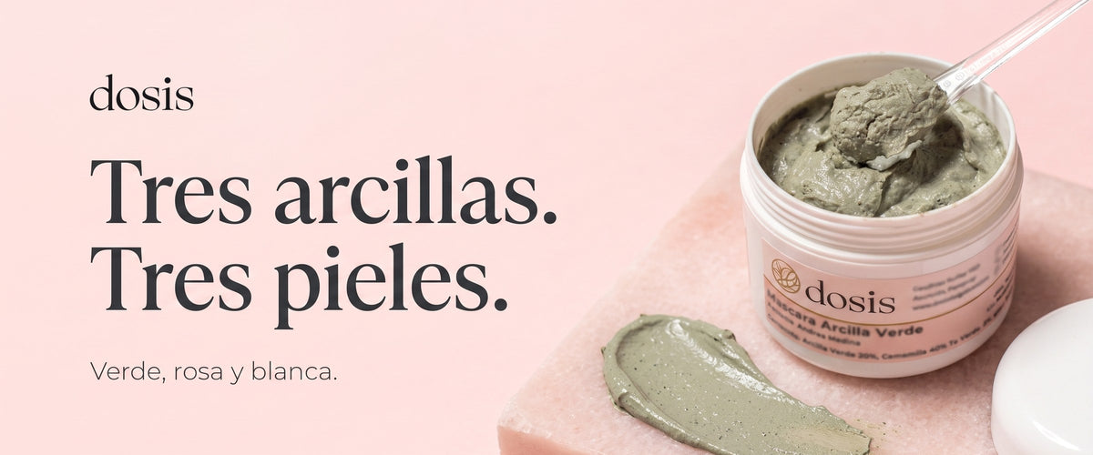 dosis Mascarillas de arcilla — Tres arcillas. Tres pieles.