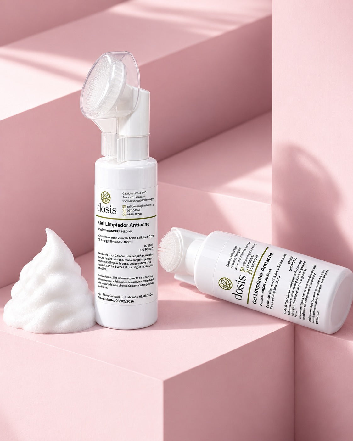 Gel Limpiador Antiacne x2 con espuma